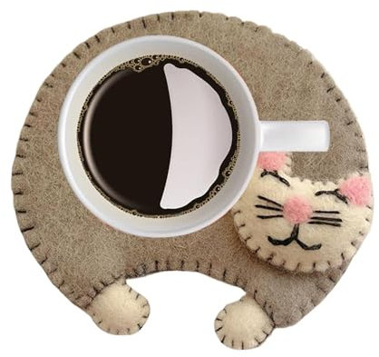 Sottobicchiere portabicchieri in feltro, sottobicchieri per gatti Sottobicchiere in feltro resistente al calore per bar, tavolo, soggiorno, cucina