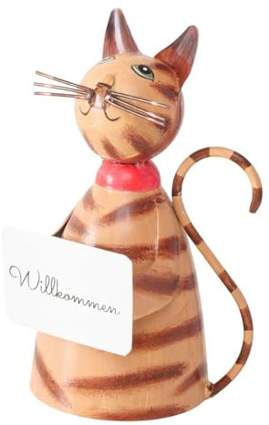 ReWu Yokia - Statuetta decorativa per recinzione, per giardino, per esterni, 14 x 11 x 22 cm