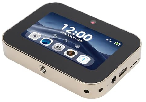 Camera Digitale 4K con Videocamera Touchscreen da 3 Pollici da 64 MP per Videocamera Larga 120 Gradi per Fotocamera per Piccoli Film per la Fotocamera Musicista 3600 Mah (GOLD
