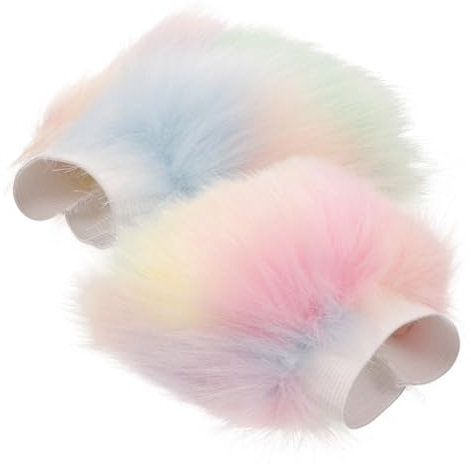 BESPORTBLE Flauschige Handgelenkmanschetten Für Damen Armwärmer Kunstpelz Für Winter-outfits Paar Einheitsgröße