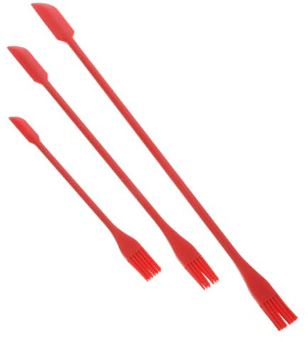 GOOHOCHY 3pezzi Raschietti Silicone Rosso Pratico di Utensili da Cucina per Torte e Impasti Raschietto per Marmellate e Burro Strumenti da Cucina Non Appiccicosi
