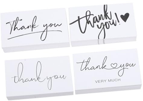 HOODANCOS 4taschen Beutel Dankeskarten Für Kleine Unternehmen Filigrane Papier-dankeskarten Dankespapierkarten Zum Eintragen Von Wünschen Für Boutique-geschäfte