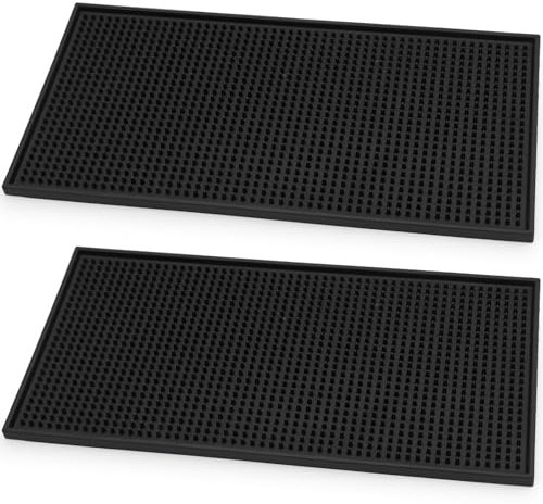 XIANGLONGY 2PCS Tappetino Bar in Gomma, Tappetino Barman 30X15cm, Bar Mat Antiscivolo, Adatto per Bar, Caffetteria, Ristorante, Cucina, Club, Ufficio