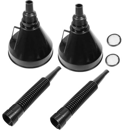 Alipis 2pièces Entonnoir à Huile Flexible Long Pour Automobile Et Moto Avec Tuyau Pour Transmission Huile Et Autres Fluides
