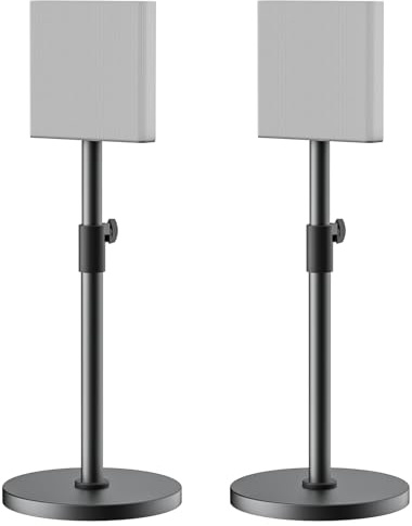 Paar Lautsprecherständer für Sony Bravia Theatre Quad HT-A9M2 – Höhenverstellbare Surround-Sound-Lautsprecherständer für Sony HT-A9M2 mit Kabelmanagement (nur Ständer)