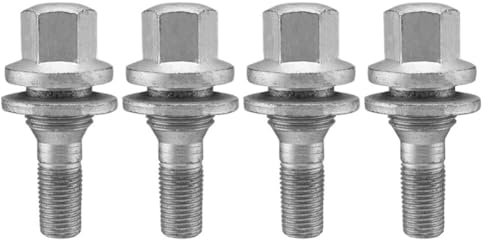 BASPHHH écrou Jante Compatible avec Peugeot pour 206 207 308 407 1007 2008 3008 boulons de Roue de Voiture en métal argenté écrous vis de moyeu de Roue vis de Pneu