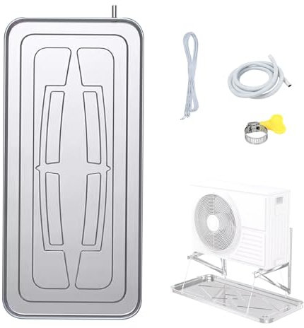 Bac de Récupération Galvanisé pour Climatiseur, Bac Condensat Clim, Accessoire Climatiseur Mobile Intérieur/Extérieur(100x48x3.5cm/37x18x1.4inch)
