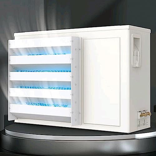 Mini Split AC Cover Outdoor Air Conditioner r Adjustable Wind Direction Shield Protect AC Condensador y Compresor Vent Cover para mejorar el flujo de aire resistente a la intemperie