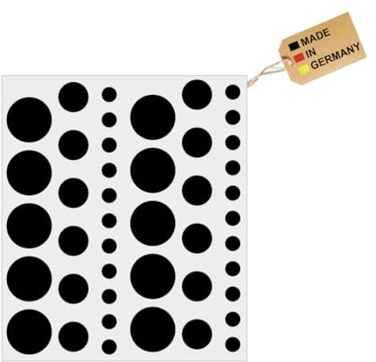 TF Skins 44x Webcam Abdeckung Sticker – Schwarz glänzend – 5/10/15 mm Rund – Privacy Cover für Handy, Laptop, Tablet