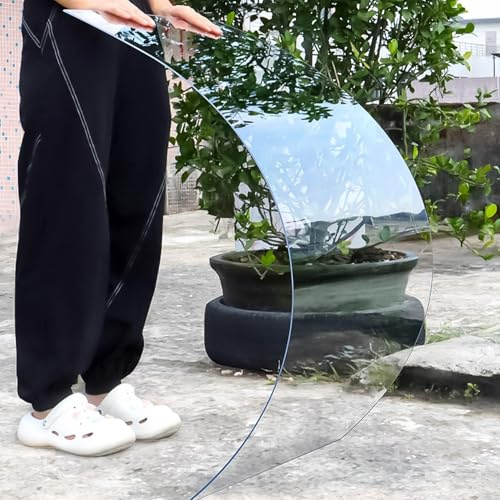 Plaque Polycarbonate Transparente pour Serre, 1.2mm Feuilles de Toiture en Acrylique Plastique, Panneau de Toit pour Garage Marquise Abri de Jardin(50x50cm)