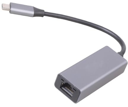 ZnttUu Cable de red USB C a RJ45, 10 Gbps, aluminio, adaptador portátil Gigabit Ethernet Plugs Play