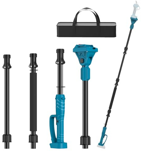 Asta di estensione, telescopico per tagliasiepi, barra estensibile compatibile con motoseghe, cesoie elettriche senza fili, compatibile con Ma-Kita~21V, altezza di lavoro 4 metri (A)