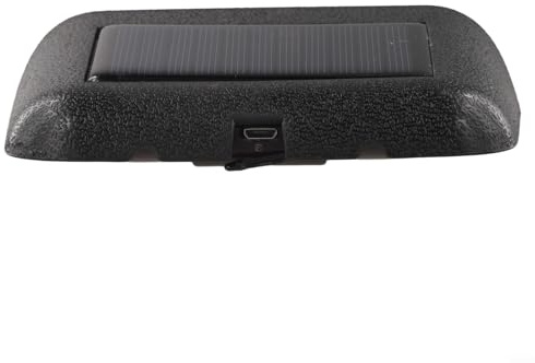 Digitale Solar-Auto-Uhr und Thermometer mit Vibrationssensor, Auto-Helligkeits-LED-Anzeige, hitzebeständiges ABS-Armaturenbrett-Messgerät für Datum, grünes, blaues, weißes, rotes Licht (blau)