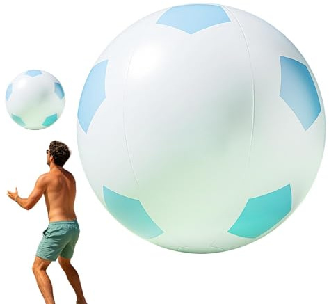 Aufblasbarer Strandball - Jumbo Wasserball 61cm, Outdoor Spielausstattung Zubehör | Leichtes Design Wurfspiel Unterhaltung Bewegungsaktivität Freizeitförderung Nutzungskonzept, Strandtag Poolparty Gar