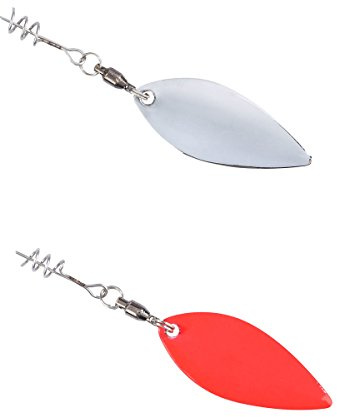 Balzer Screw Spinner Blades (Silber/rot) 30mm