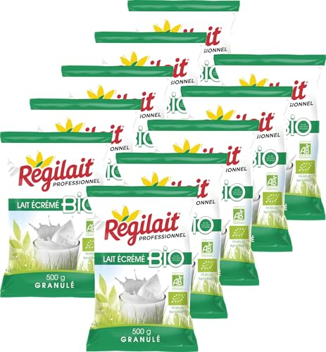 Regilait Lait Ecreme BIO, 10 x 500g = 5,00 Kg