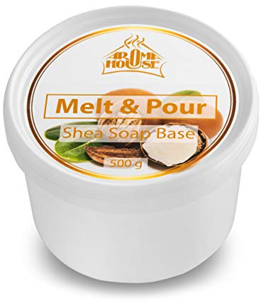Base di Sapone con Karité 500g - Crystal Shea - Sapone di Glicerina & Burro di Karitè - Sapone Grezzo - Fatto a Mano - Bel Regalo