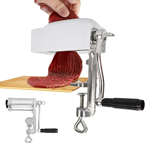 awagas Commercial Manual Meat Tenderizer Machine, Heavy Duty Meat Cuber, Quick and Easy Beef Chicken Steak Flatten Tool Aluminum Alloy Construction Clamp-on Rolling Cuber Tool Steak Flatten Cuber