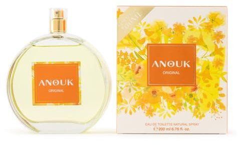 ANOUK - Original 200 ml, Colonia Mujer, Perfume Formato Spray, Eau de Toilette Natural y Femenina, Aroma Cítrico y Floral, Fragancia Fresca, Elegante y de Larga Duración