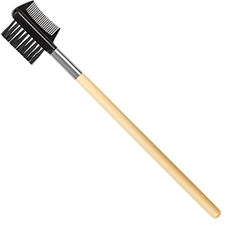 Manicare Bamboo Lash Comb And Brow Brush, Defines And Seperate Lashes, Grooms And Tames Brows, Makeup Brush With Bamboo Handle And Synthetic Bristles, UnClogs Mascara, Professional Makeup Application