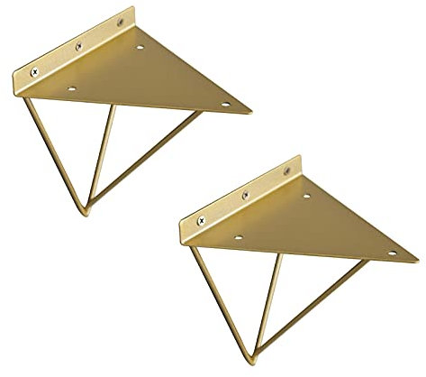 LIGUOYI 2Pcs Supports D'étagère, Support d'angle Brace, pour Déco Salon Chambre Salle De Bain, Murale À Suspendre, Etagere Murale Fixation Invisible, Support D'étagère Industrielle