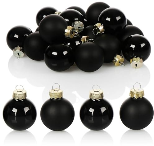 COM-FOUR® 20 x Christbaumkugeln aus Glas – Weihnachtskugeln für Weihnachtsdekorationen – Weihnachtsbaumschmuck