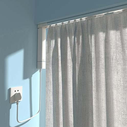 zemismart Homekit Wifi Smart Electric Curtain Motor with DIY Track Motorised and Adjustable Automated Rail Motor with Home/Tuya App,Voice,Remote Control,Compatible with Alexa,Siri (2M)