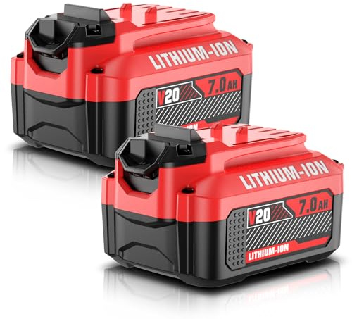 Bonadget New 7.0Ah 2PACK for Craftsman 20V Battery for Craftsman V20 Battery CMCB205 CMCB202 CMCB204 CMCB206 Tool Battery Replacement Lithium-ion