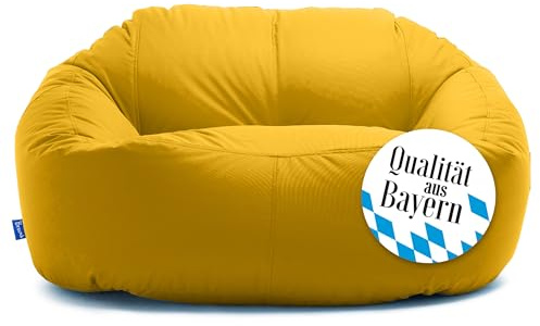 Bruni Lounge sittsäck soffa i gult – inomhus och utomhus XXL sittsäck-lounge, soffa för 1–2 personer