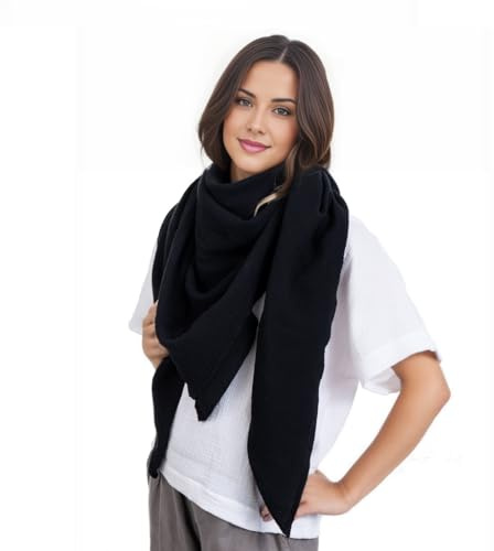 Scandi Linen Musselin Tuch Damen, Musselintuch, Schal, Halstuch