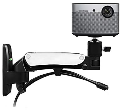DYPASA Projector Wall Mount Projector Bracket Ceiling Mount Rack Aluminium Alloy 360° Rotate Universal Gas Spring Gas Strut Tilt Projector Hanger (Color : Silver)