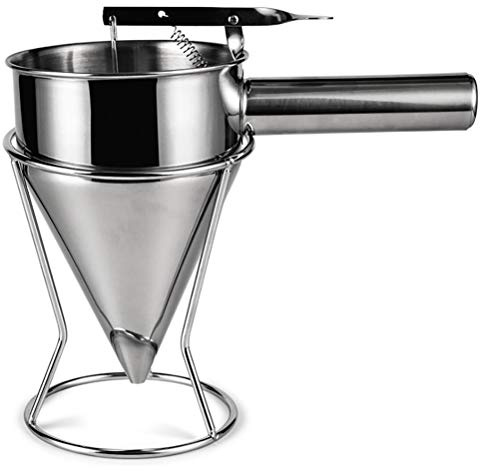 Entonnoir à Piston en Acier Inoxydable avec Support, Facile à Utiliser, Conception à Rebond Automatique, Facile à Utiliser, Détails Exquis pour la Cuisson en Cuisine, (mèche)