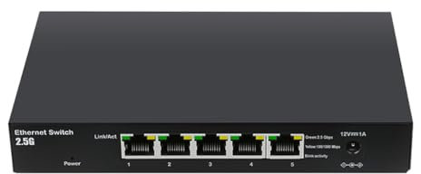 Commutateur Ethernet non géré 2,5 G à 5 ports RJ45 - Commutateur Gigabit à négociation automatique - Serveur d'extension réseau 25 Gbps TXE239