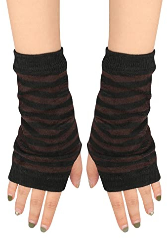 Fingerlose Handschuhe Damen Thermo Touchscreen Stulpen Arm Winterhandschuhe Warm Y2K Armstulpen Pulswärmer Schwarz Winter Teenager Mädchen Handstulpen