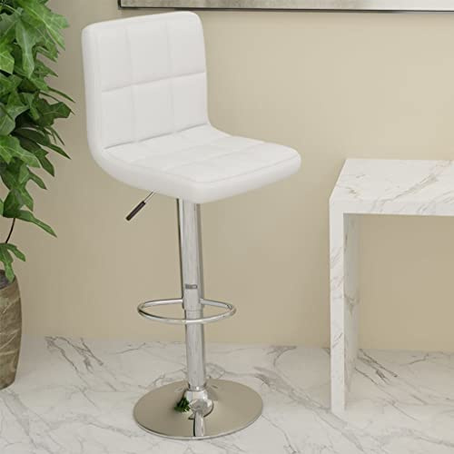 WEMYUFURN Barhocker Weiß Kunstleder, Tresenhocke, Stehhocker, Barstuhl für Zuhause oder Gewerbe