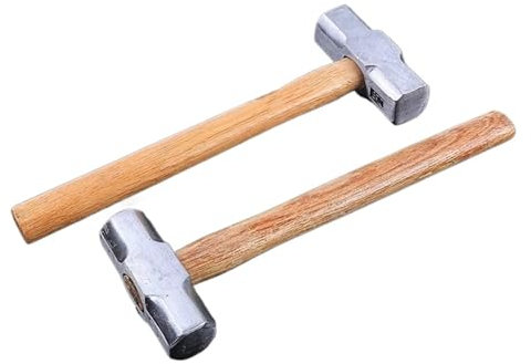 Aqxyxsw Martillo de albañilería con mango de madera resistente, 1 pieza, martillo octagonal de acero forjado, cabeza cuadrada, martillo grande, 4 lb, 6 lb y 8 lb fangzi(6p)