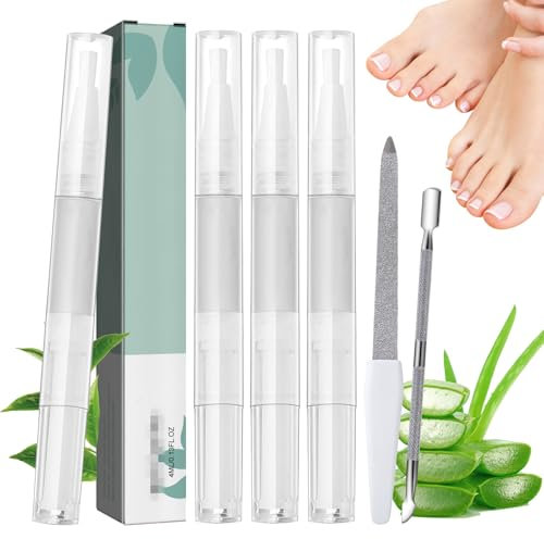 KERANEET 4 Stück Nail Care Pen Nagelpflegestift Gepflegte Fingernägel Fußnägel Nail Repair Pen Nagel Behandlungs Stift mit Teebaumöl Aloe Vera