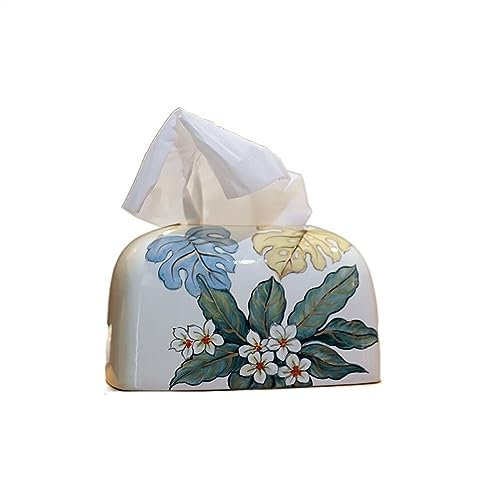 Kosmetiktücher Box Kreative Taschentuchbox im chinesischen Stil, Haushalts-Wohnzimmertisch, Keramik-Papierschublade für Esszimmer Badezimmer Schlafzimmer
