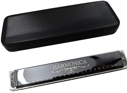 mundharmonika set Professionelle 24-Loch-Mundharmonika Tremolo Luxus-Mundharmonika Maultrommel Mit Koffer Musikinstrument Tonart C-Synthesizer