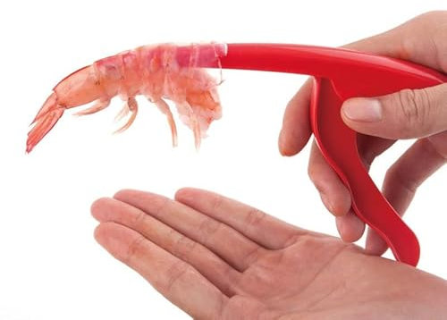 Potatoe Peeler Prawn Peeler Deveiner Peel Device Kitchen Tools (Red, One Size)