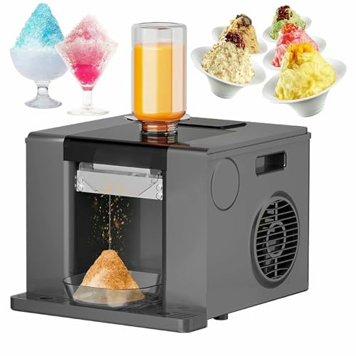 VYUJHNBG Macchina di Ghiaccio Rasata Completamente Automatica con Pulizia A Un Pulsante, Schiacciatura Ad Alta Efficienza per Uso Quotidiano, Produce Fino A 60 kg