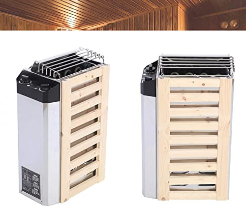 ZHJOPP Stufa per Sauna da 3 KW, Controllo Interno, Acciaio Inossidabile, Stufa per Sauna, Strumento di Riscaldamento, Stufa elettrica per Sauna, Adatta per Sauna