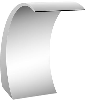 XIAYUHE Cascata per laghetto, 30 x 60 cm, in acciaio inox, cascata, attacco filettatura interna 5,08 cm, per laghetti da giardino, piscine, argento