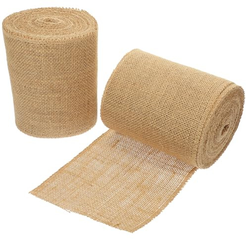 SHINEOFI 2 Rouleaux Toile de Jute Épaisse pour Protection Écorce Arbre Isolant Gel pour Arbres Fruitiers Arbustes et Plantes Couverture Anti-Gel Horticole