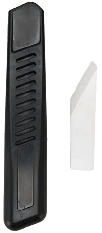 BTOSEP Cuchillo de Cuero con de Plástico Cerámico, Cuchillo Afilador de Cuero Compacto, Ligero y Duradero para Cortar y Recortar
