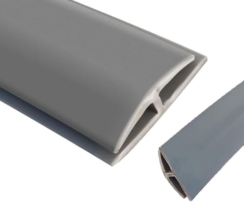 Tira de transición de alfombra a baldosa de PVC: protector de borde de piso de 1 m a 20 m de largo for una transición segura y elegante.(Gray,Length 1m(3.3ft))