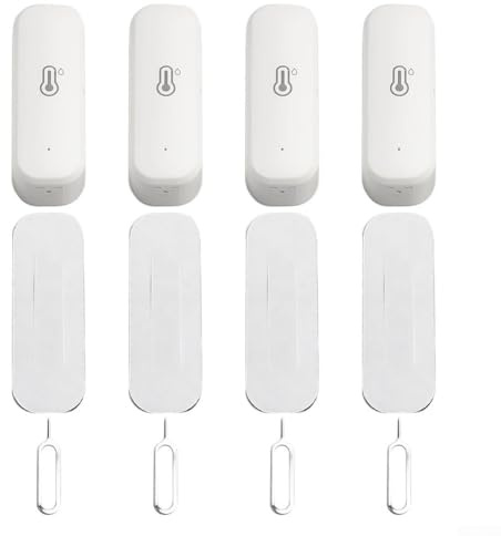 e sensore di umidità, confezione da 4 igrometro wireless per interni per la casa con controllo app e compatibilità con assistente vocale