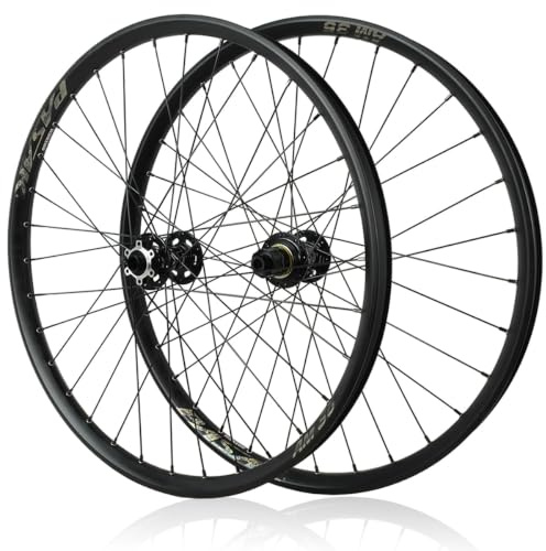 QUYCOIU Hjulset Mountainbike 26/27,5/29 Fälg I Aluminiumlegering 35Mm Bredd Genomgående Axel 32-håls Nav 12x100/12x142mm Hjul Skivbromsar För Kassetter Med 7/8/9/10/11/12 Växlar(Black-a,27.5in)