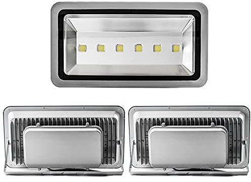 Leetop 3X 300W Foco LED Proyector de Luz Lámpara IP65 Impermeable Iluminación Exterior del Jardín al Aire Libre,Patio,Terraza. Bajo Consumo de Energía y Alto Brillo Blanco Frío 220V
