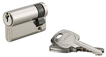 Mezzo cilindro europeo, 40x10mm, anti estrazione, nichel, 3 chiavi - THIRARD